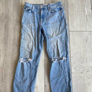 Paige Light Wash Sarah Straight Leg Jeans